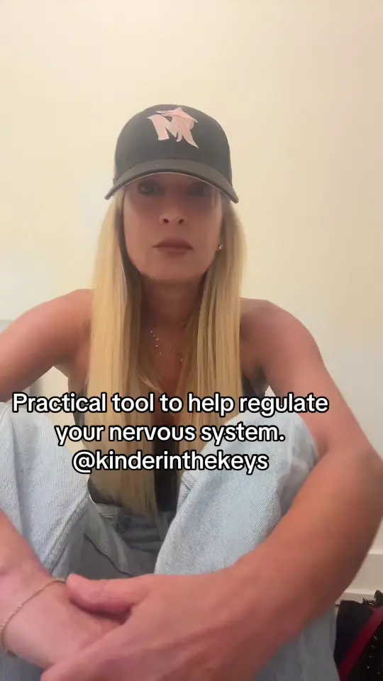 Tracey demonstrating four-square breathing